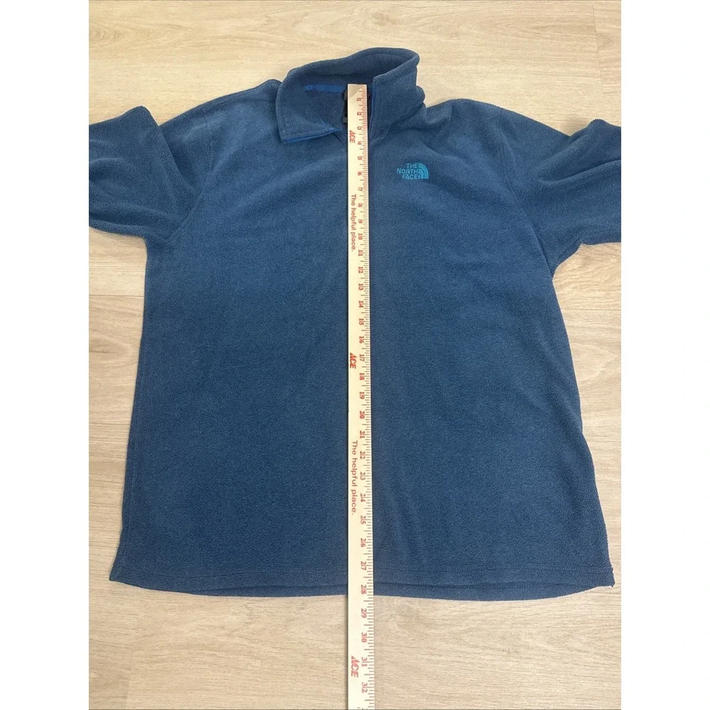 The North Face Mens Large 1/4 Zip Polartec Classic Fleece Pullover Jacket Blue
